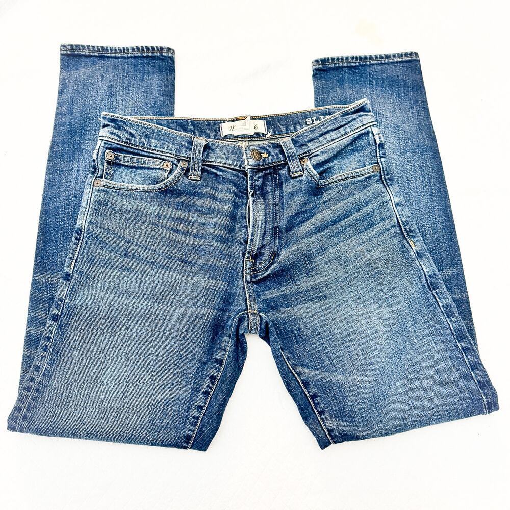 Madewell Slim Men's Denim Jeans Med/Dark Wash Straight Leg Size 28 x 30 - Picture 4 of 9